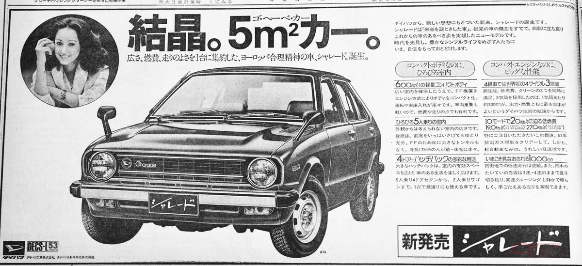リッターカーの始祖 ダイハツ 初代シャレード登場 アーカイブ リッターカーの始祖 ダイハツ 初代シャレード登場 アーカイブ